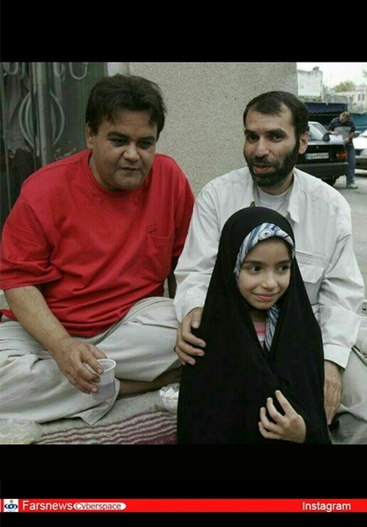 عکس: دهنمکی و دخترش با اکبر عبدی