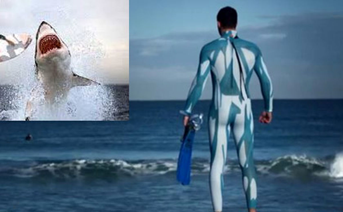 لباس‌غواصی برای‌استتار برابر کوسه‌ها+عکس