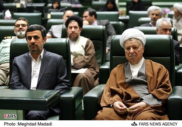 عکس/هاشمی و احمدینژاد در مجلس نهم