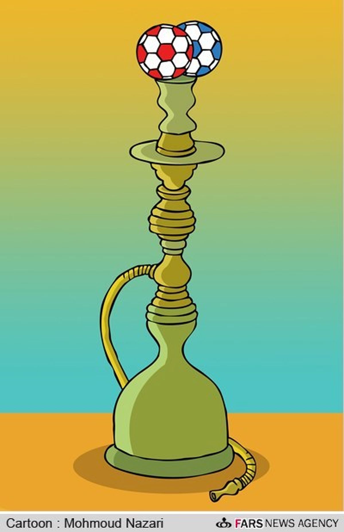 دربی فوتبال با طعم دو سیب!/ کارتون