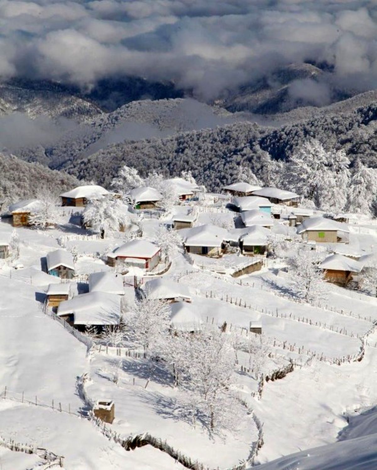 روز برفی در ارتفاعات تالش +عکس