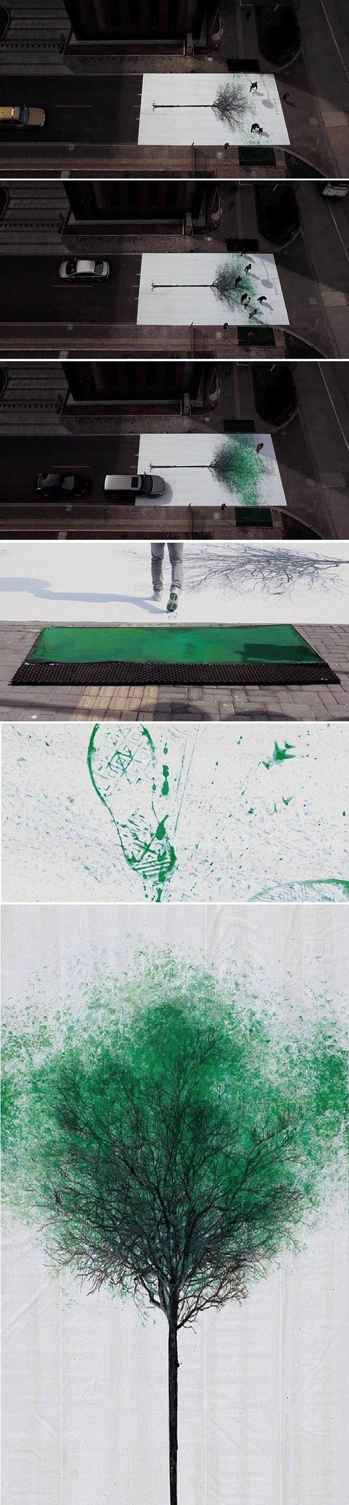 جالب ترین خط عابر پیاده جهان!/تصاویر