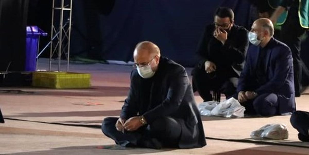 حضور رئیس مجلس در مراسم عزاداری امام حسین(ع) +عکس