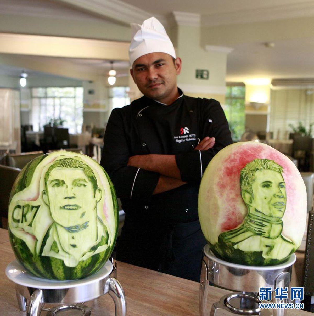 ستارگان فوتبال روی پوست هندوانه/تصاویر