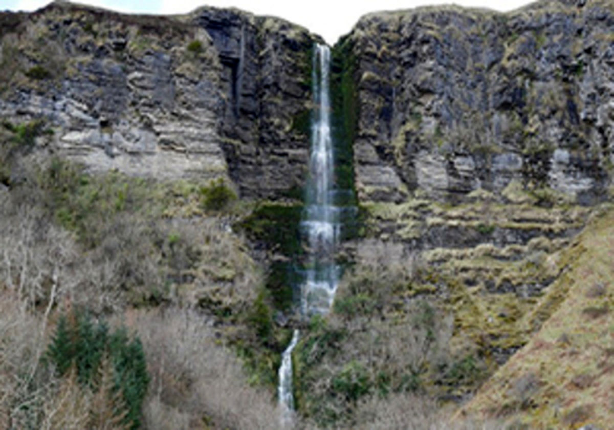 برعکس شدن جریان یک آبشار در ایرلند +فیلم