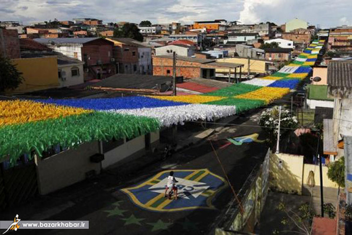 تزئین خیابان برای جام جهانی/عکس