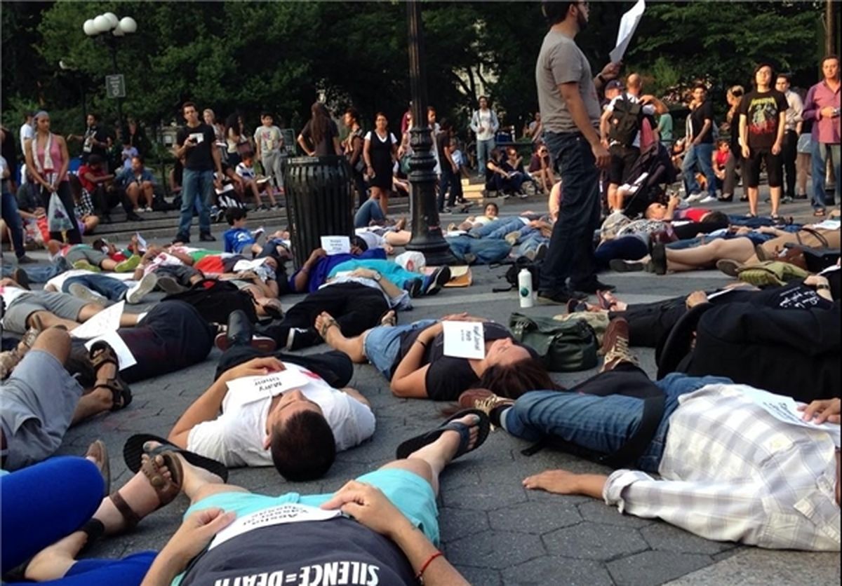 تظاهرات‌نیویورکی‌هادرحمایت‌ازمردم‌غزه/عکس