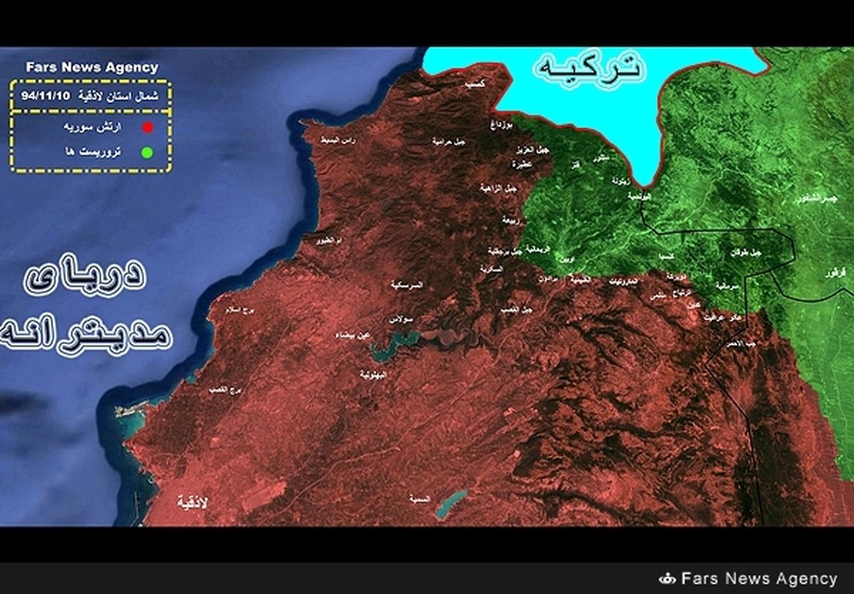 ارتش سوریه به چند صد متری مرز ترکیه رسید