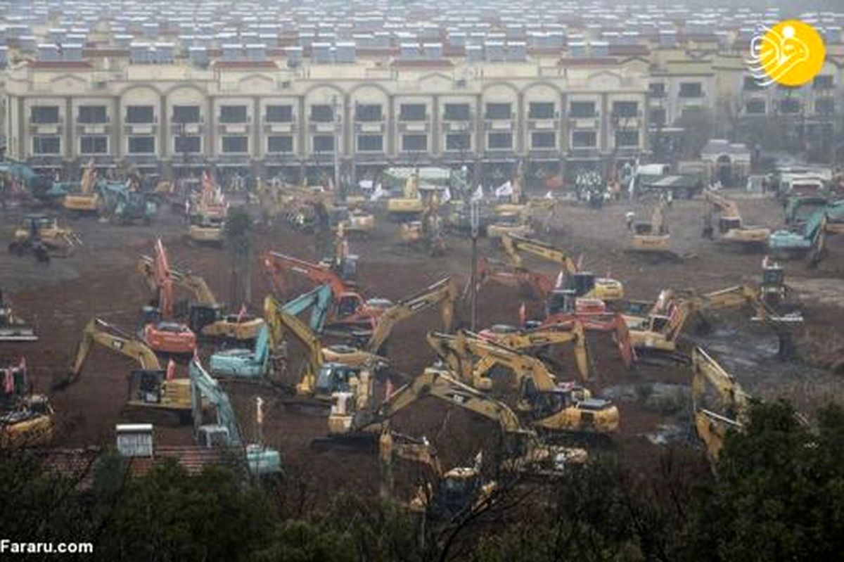 تصاویر: ساخت بیمارستان ۱۰۰۰ تختخوابی در ۱۰ روز