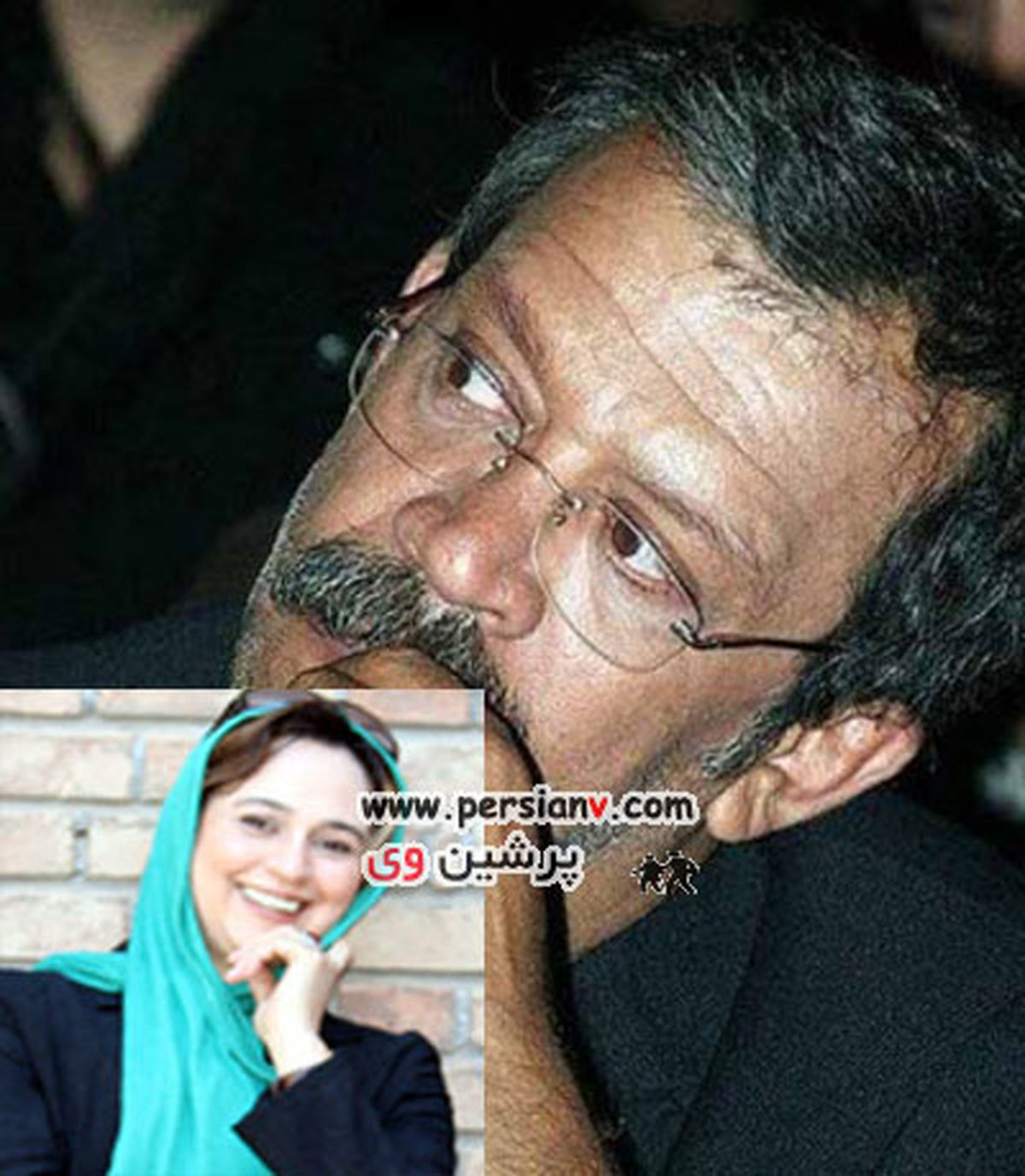 حسن پورشیرازی و همسرش/عکس