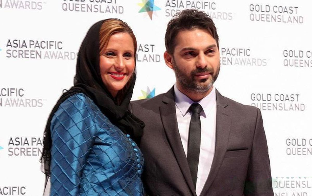 پیمان معادی و همسرش/عکس