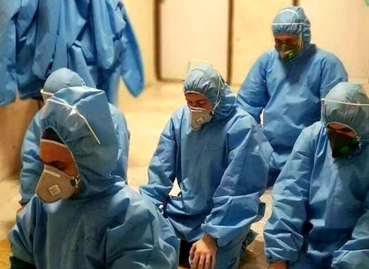 صحنه زیبایی که مدافعان سلامت رقم زدند +عکس