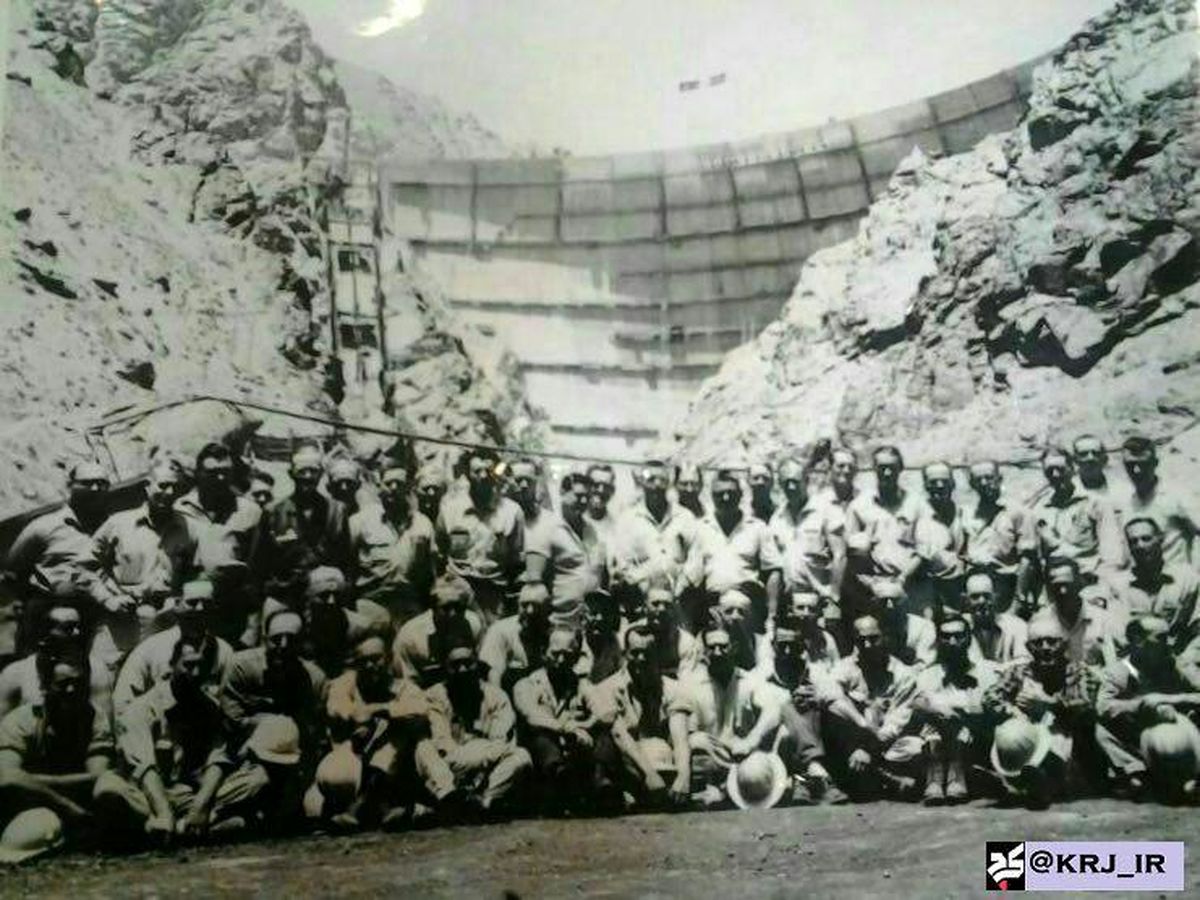 عکس: ساخت سد کرج سال ۱۳۳۶