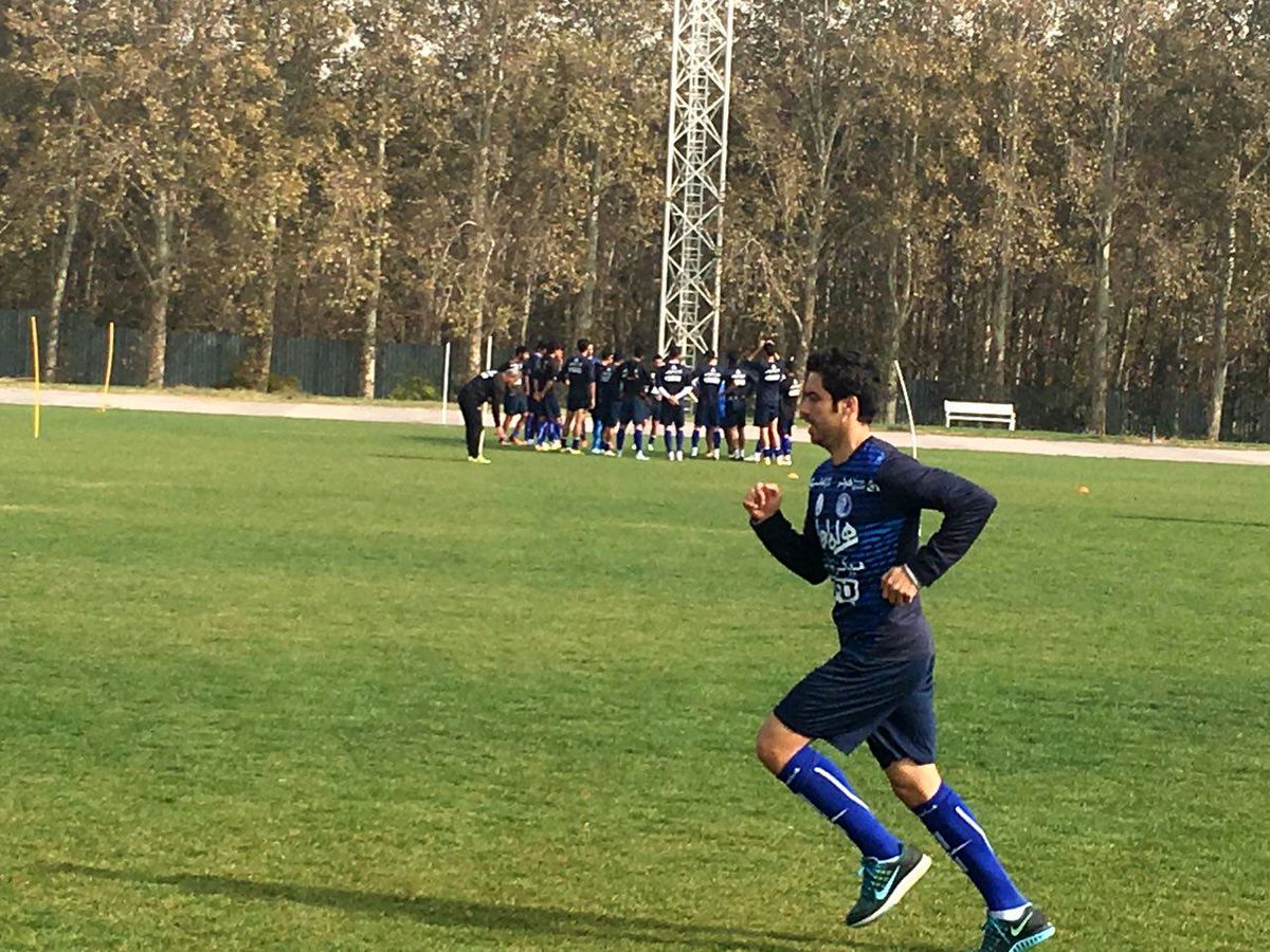 حیدری همچنان دور از تمرین گروهی +عکس