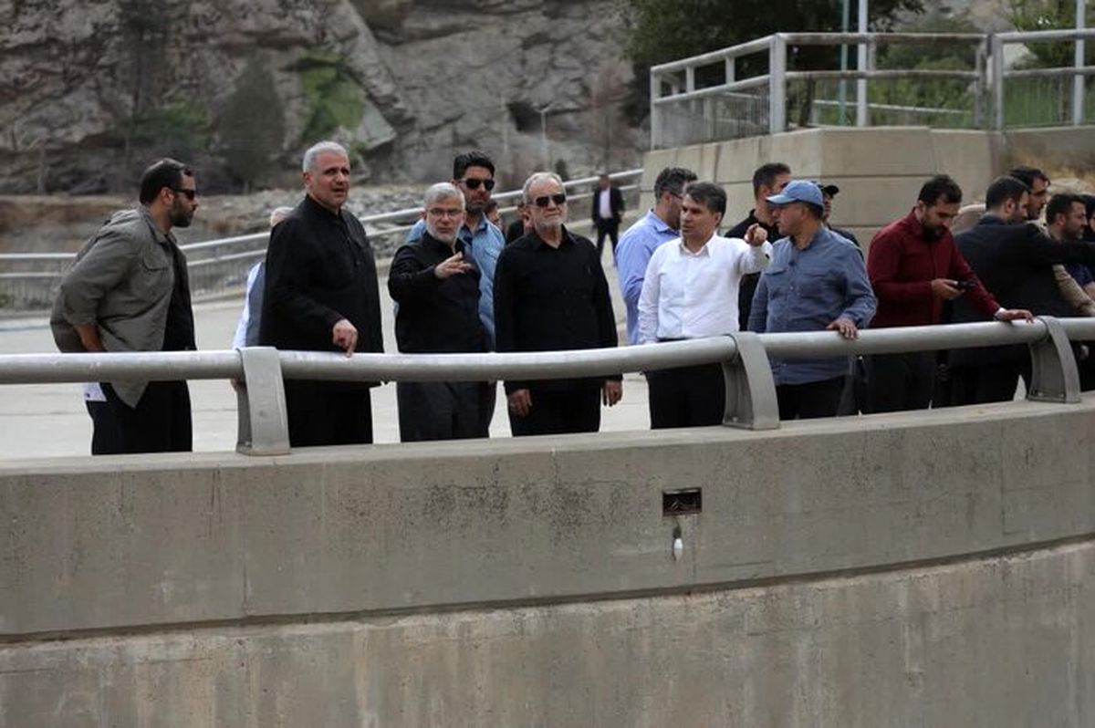 بازدید رئیس‌جمهور از سد کرج و پروژه خط انتقال آب زیاران به بیلقان 