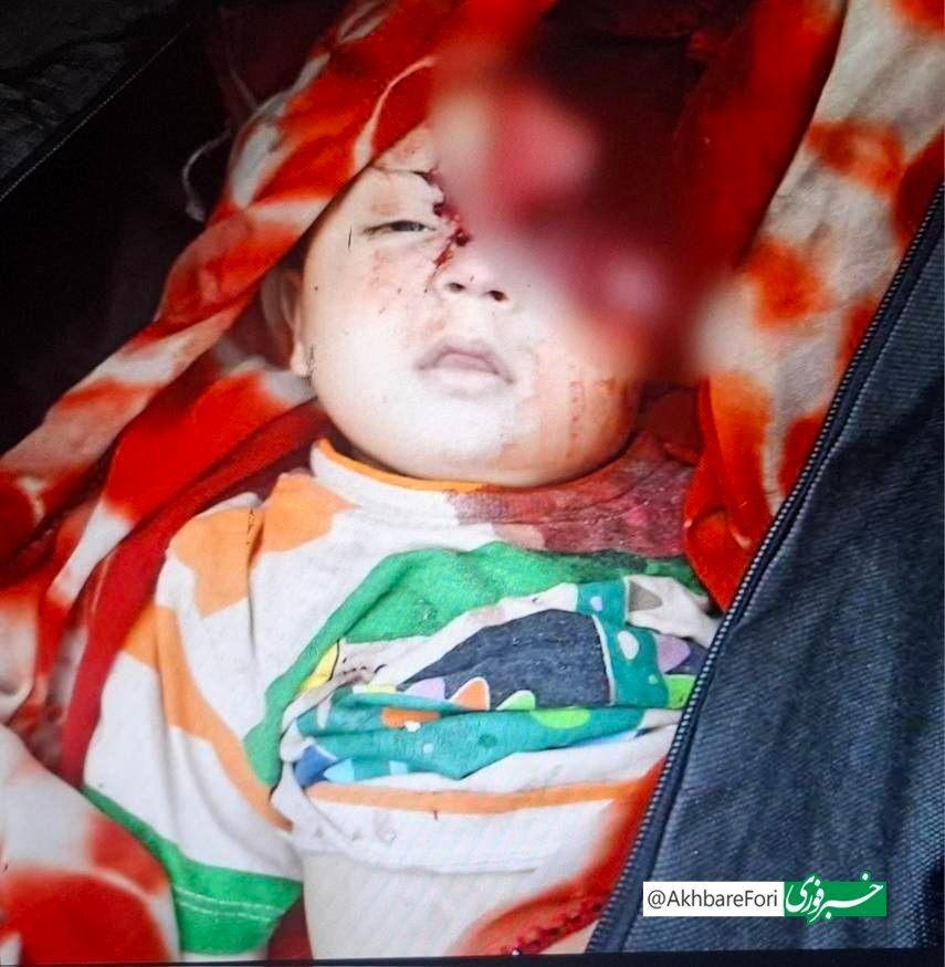 تصاویری جانسوز ار خاک‌سپاری شهید ۷ ماهه‌ در زاهدان