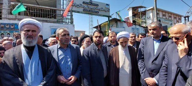  حضور رئیس سازمان انرژی اتمی در مراسم تشییع آیت الله سلیمانی