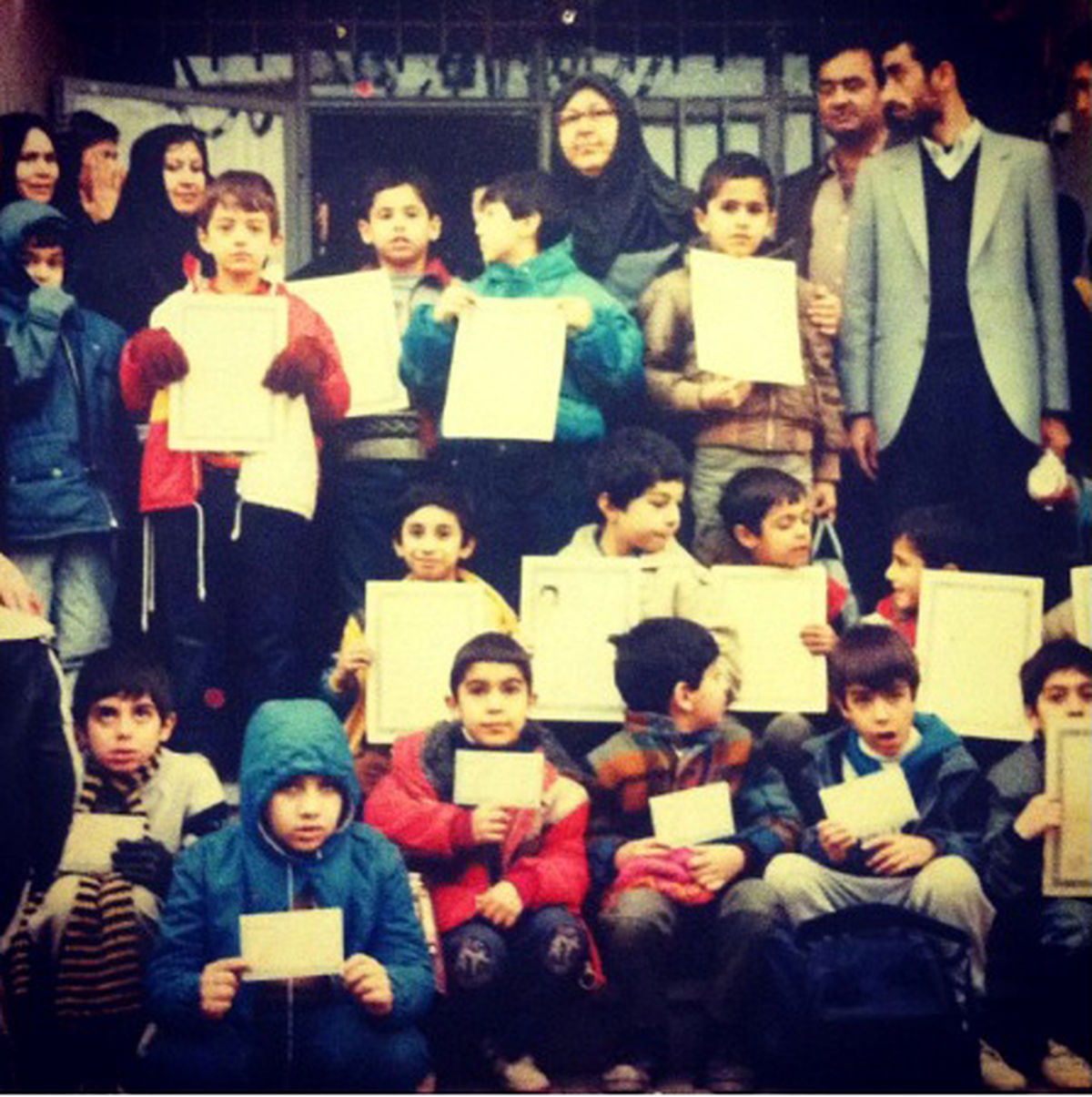 بهرام رادان در کلاس سوم دبستان/ عکس