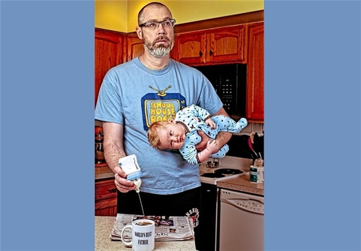 پدر و دختر بامزه در اینترنت/ تصاویر