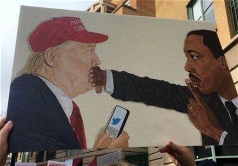 «مارتین لوترکینگ» دهان ترامپ را بست +عکس