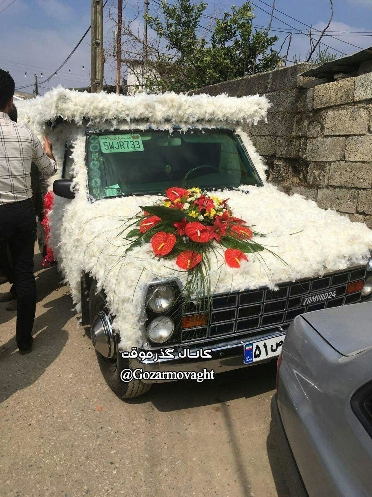 عکس: ماشین عروس نیسان وانت