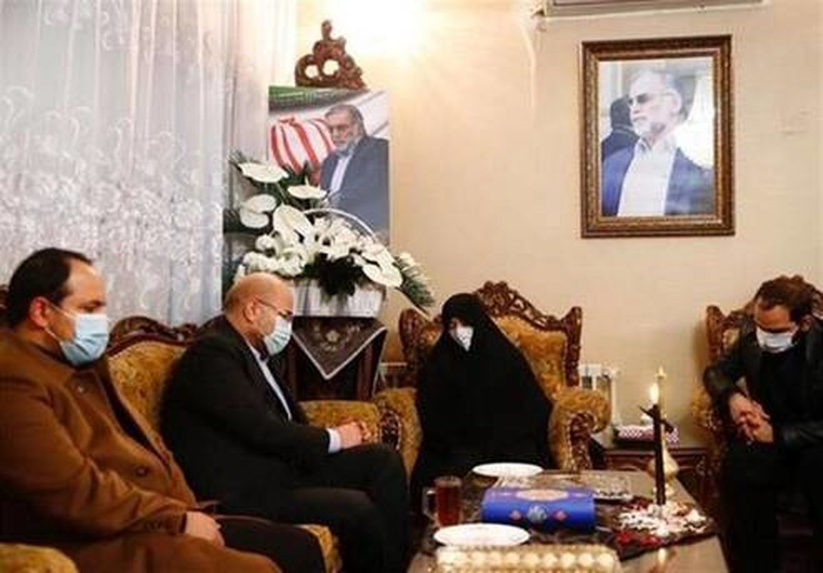 عکس: قالیباف با خانواده شهید محسن فخری زاده دیدار کرد