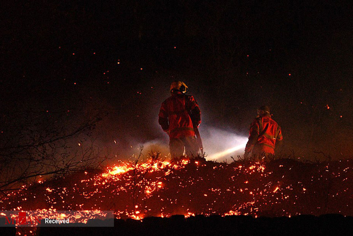 تصاویر: آتش سوزی وسیع در انگلیس