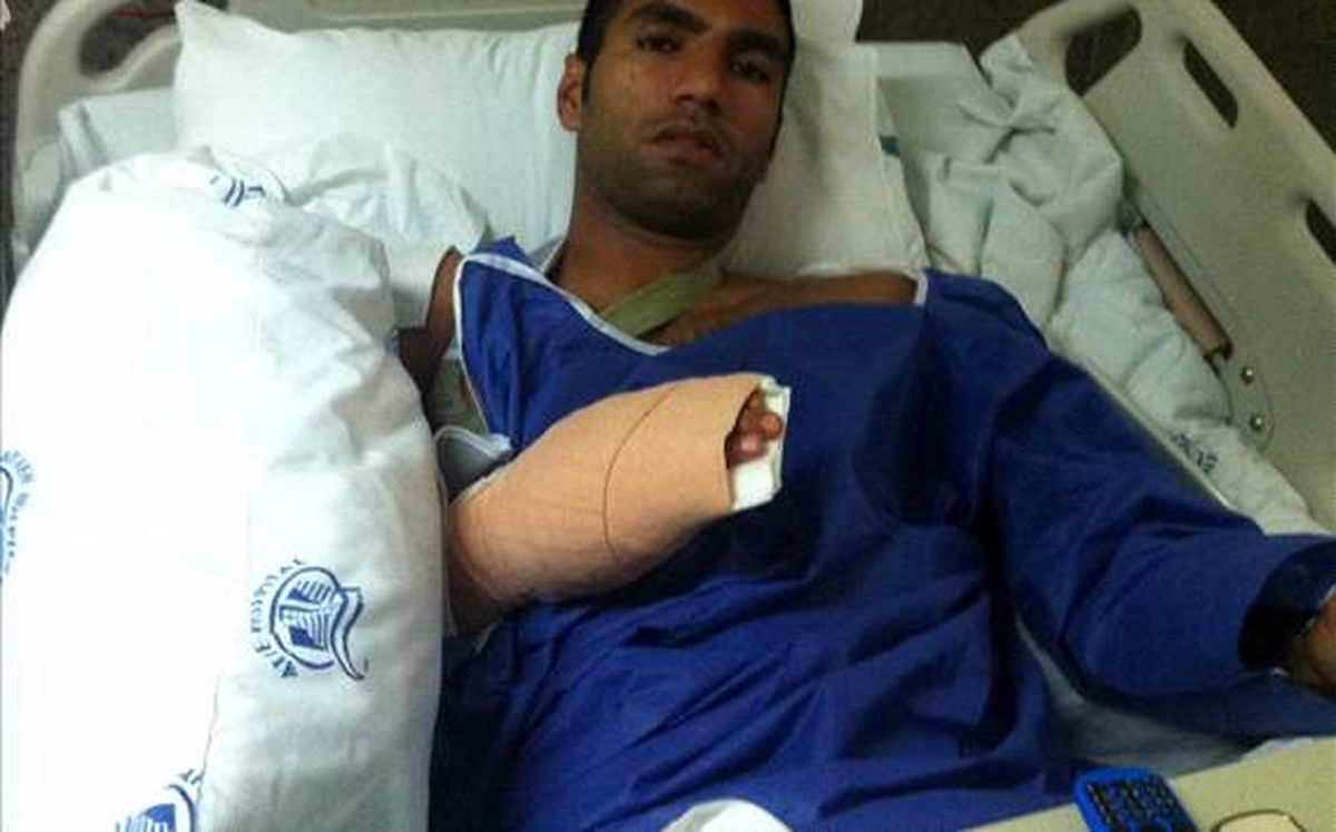 عكس/مهرداد پولادي بعد از عمل جراحي