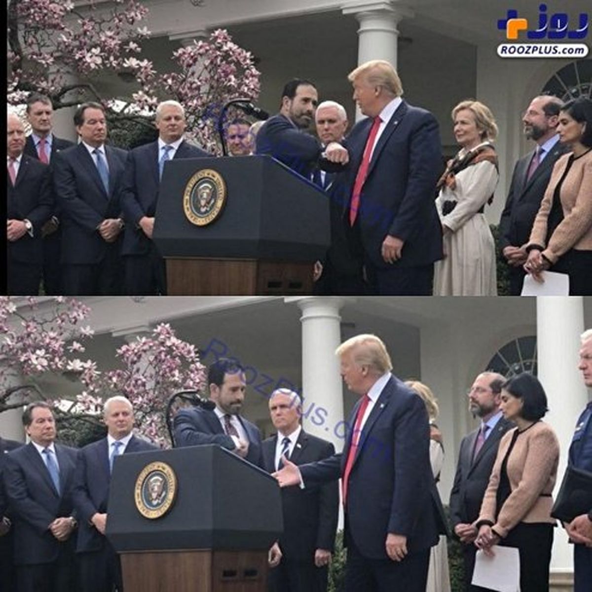 دست ندادن به ترامپ سوژه عکاسان شد +عکس