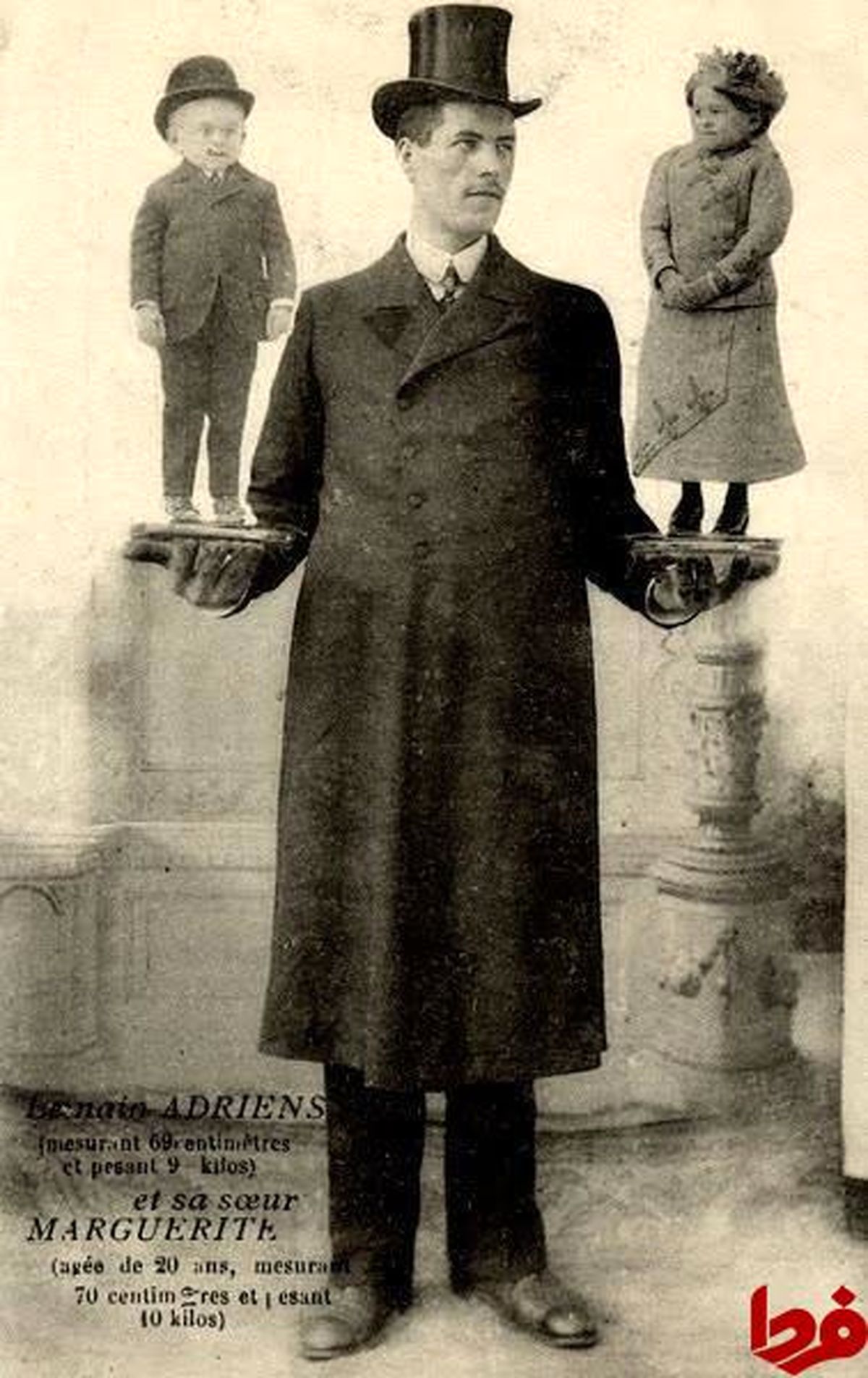 بلندترین و کوتاه ترین مردم فرانسه در یک تصویر