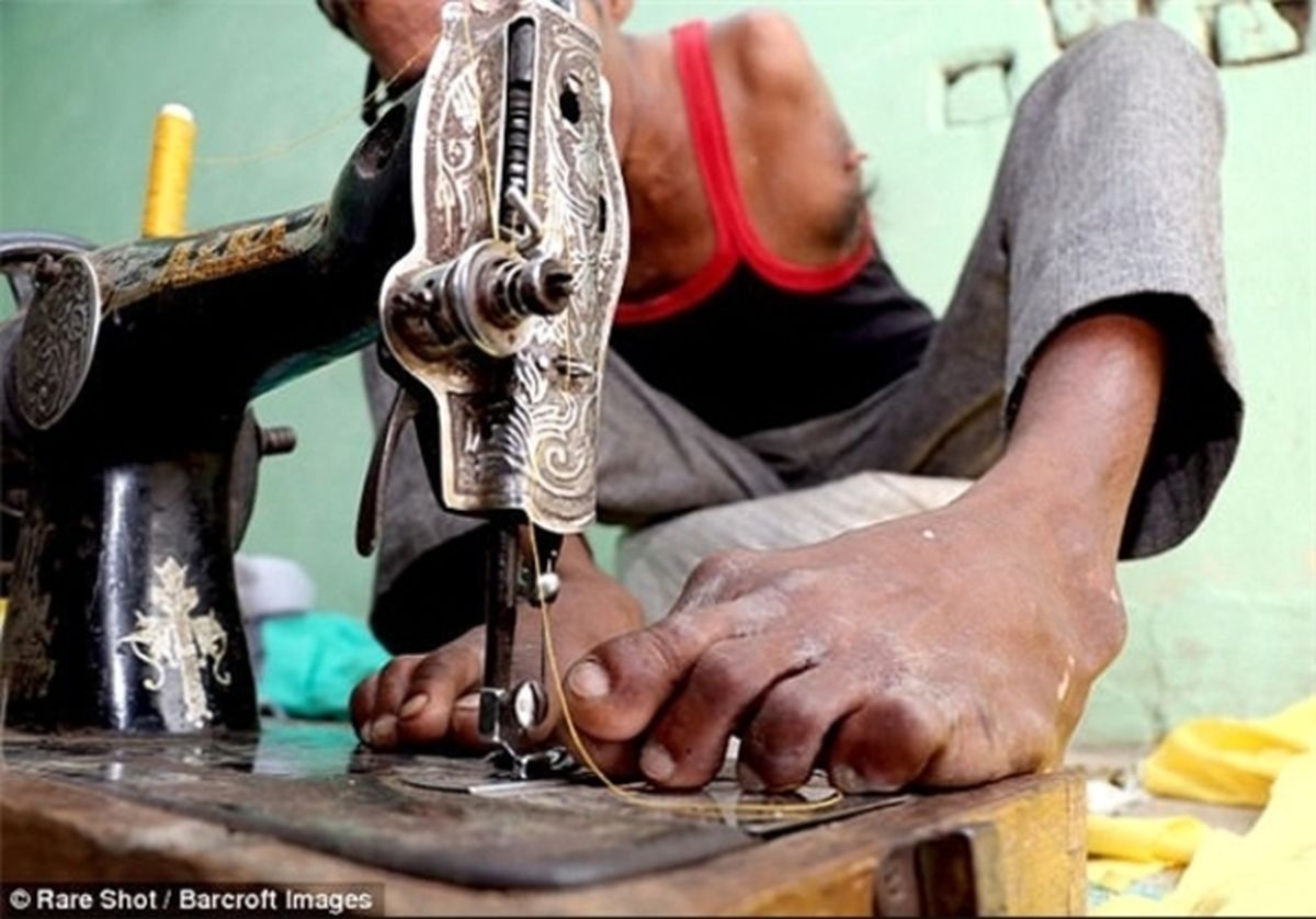 خیاطی متفاوت این مرد +تصاویر
