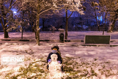 تصاویر: نخستین بارش برف زمستانی در پارک شاه گولی تبریز