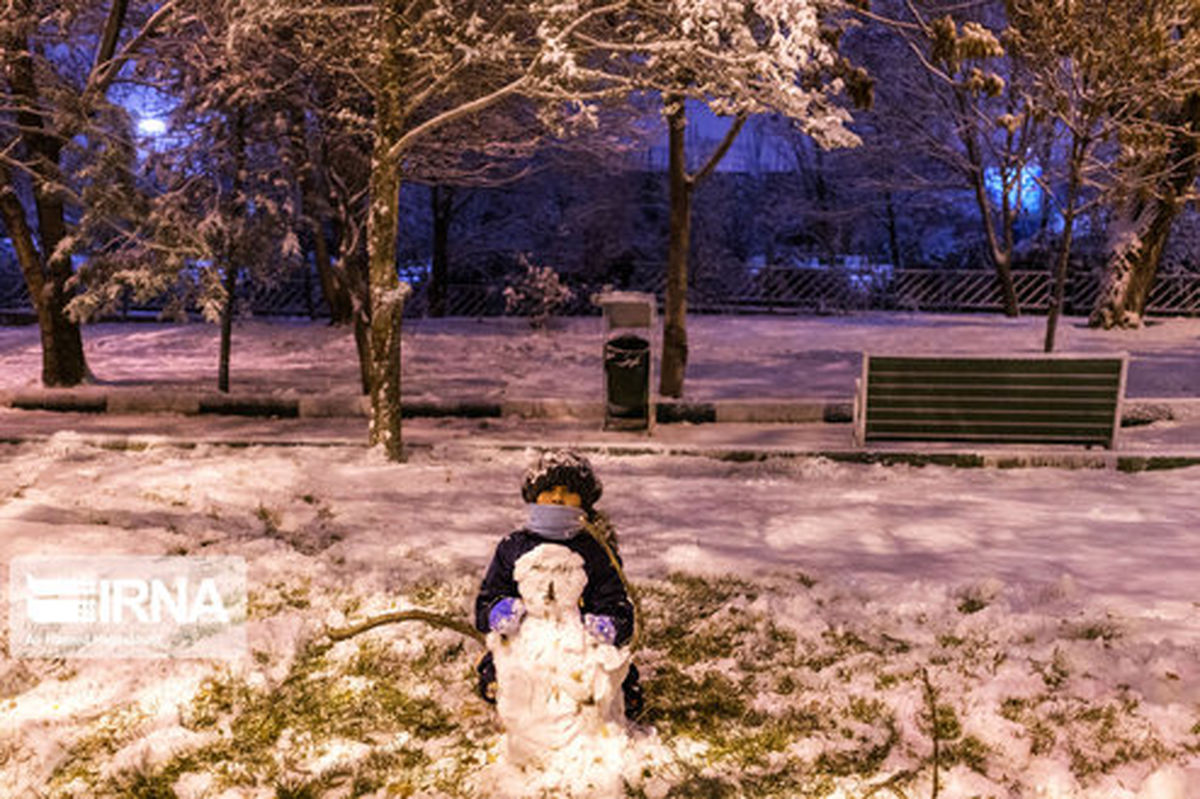 تصاویر: نخستین بارش برف زمستانی در پارک شاه گولی تبریز