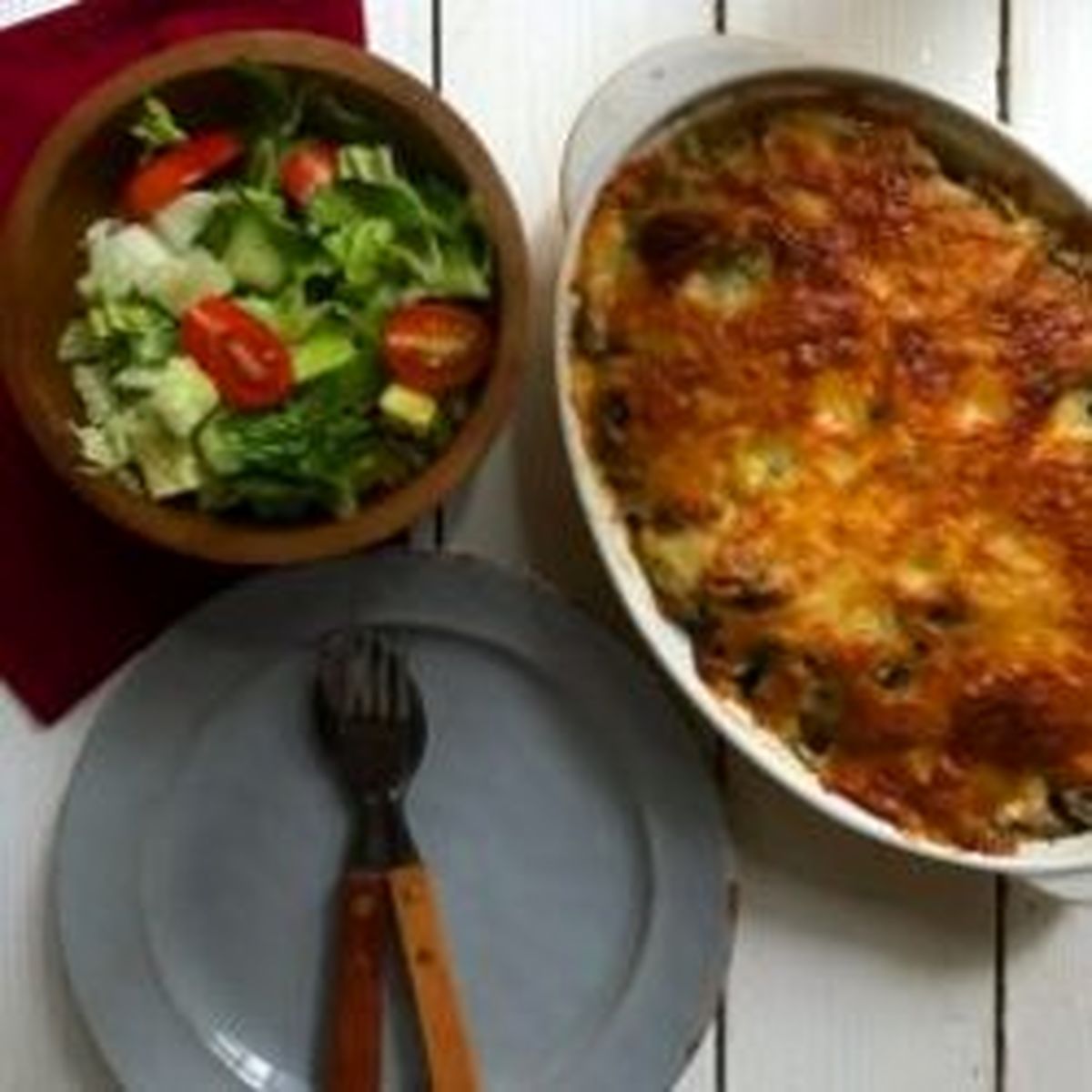 دستور پخت گراتن سبزیجات به صورت مرحله‌ای