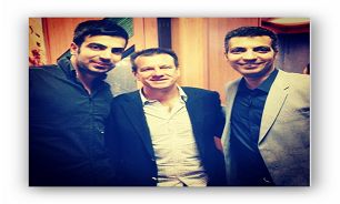 عکسخانوادگی عادل با سرمربیبرزیل