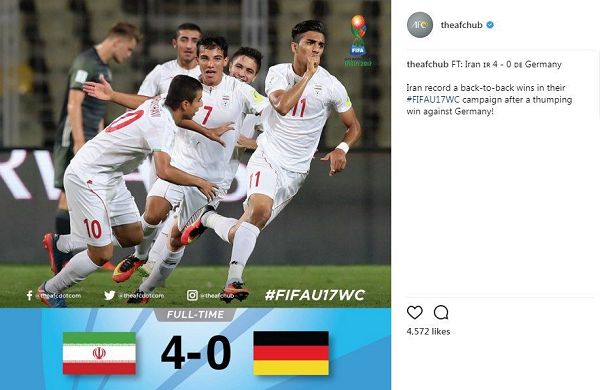 واکنش کنفدراسیون فوتبال آسیا به برتری تیم ملی نوجوانان +عکس