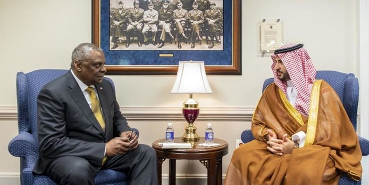 تکرار ادعاهای ضد ایرانی وزیر دفاع آمریکا در حضور بن سلمان