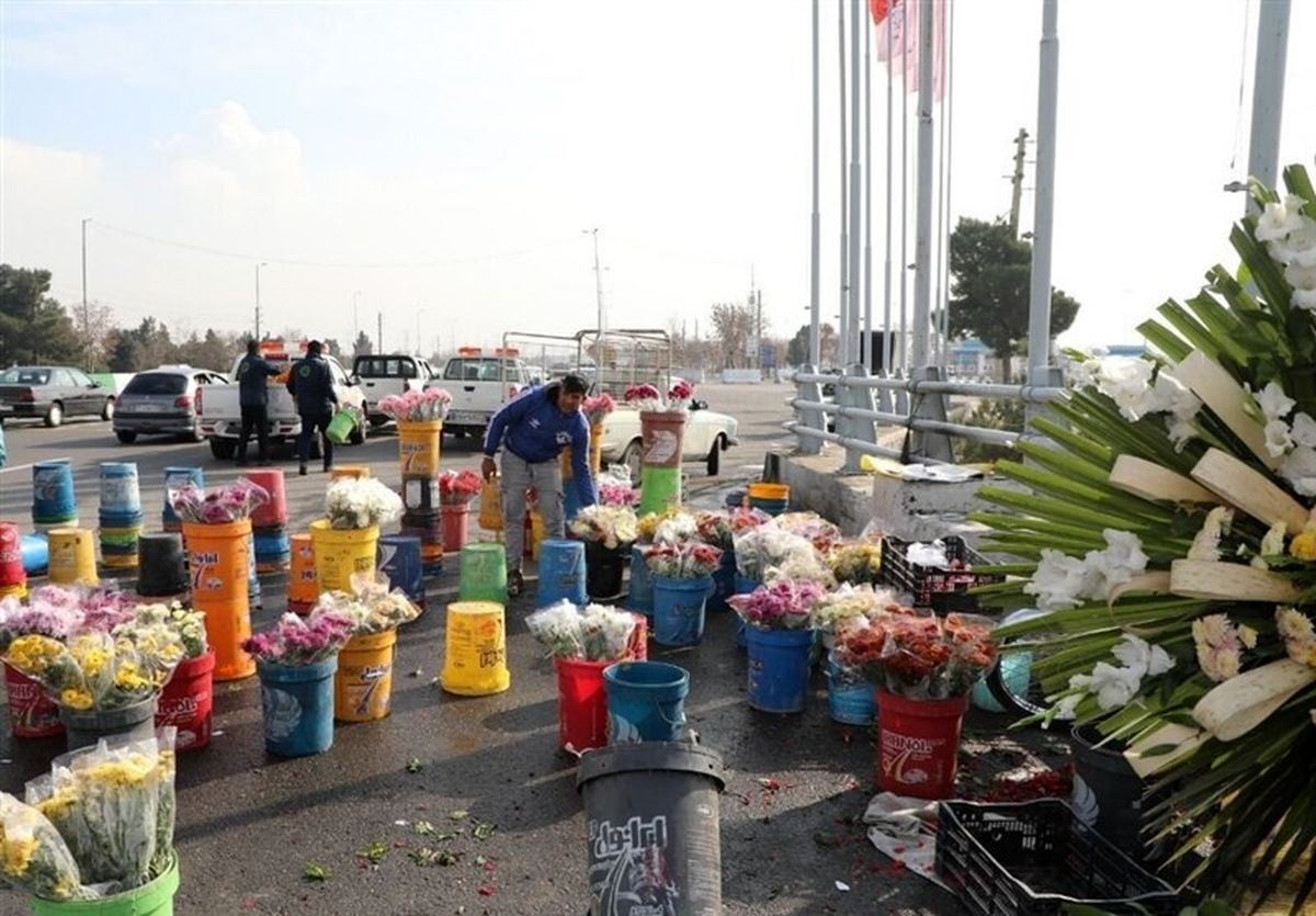  ممنوعیت حضور گلفروشان در جاده بهشت‌زهرا