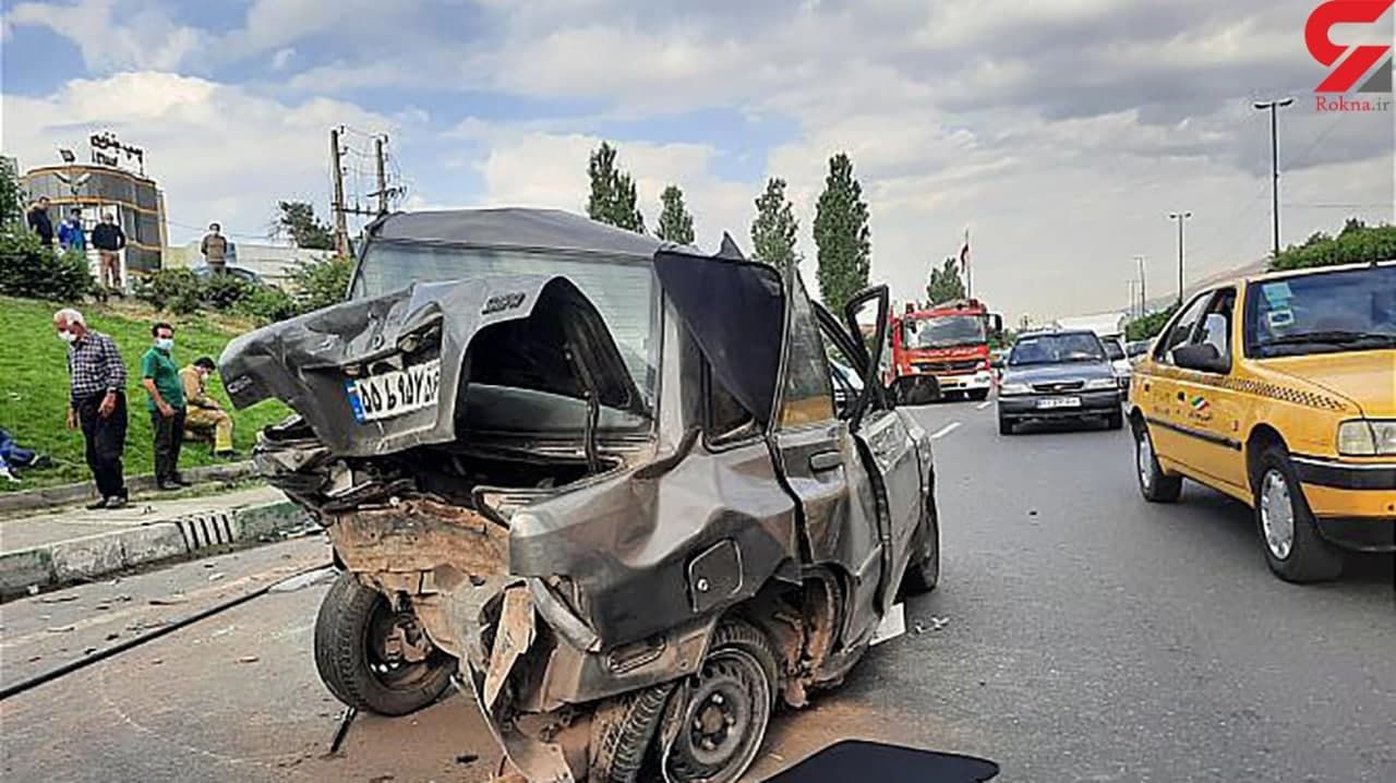 عکس تصادف وحشتناک در اتوبان همت