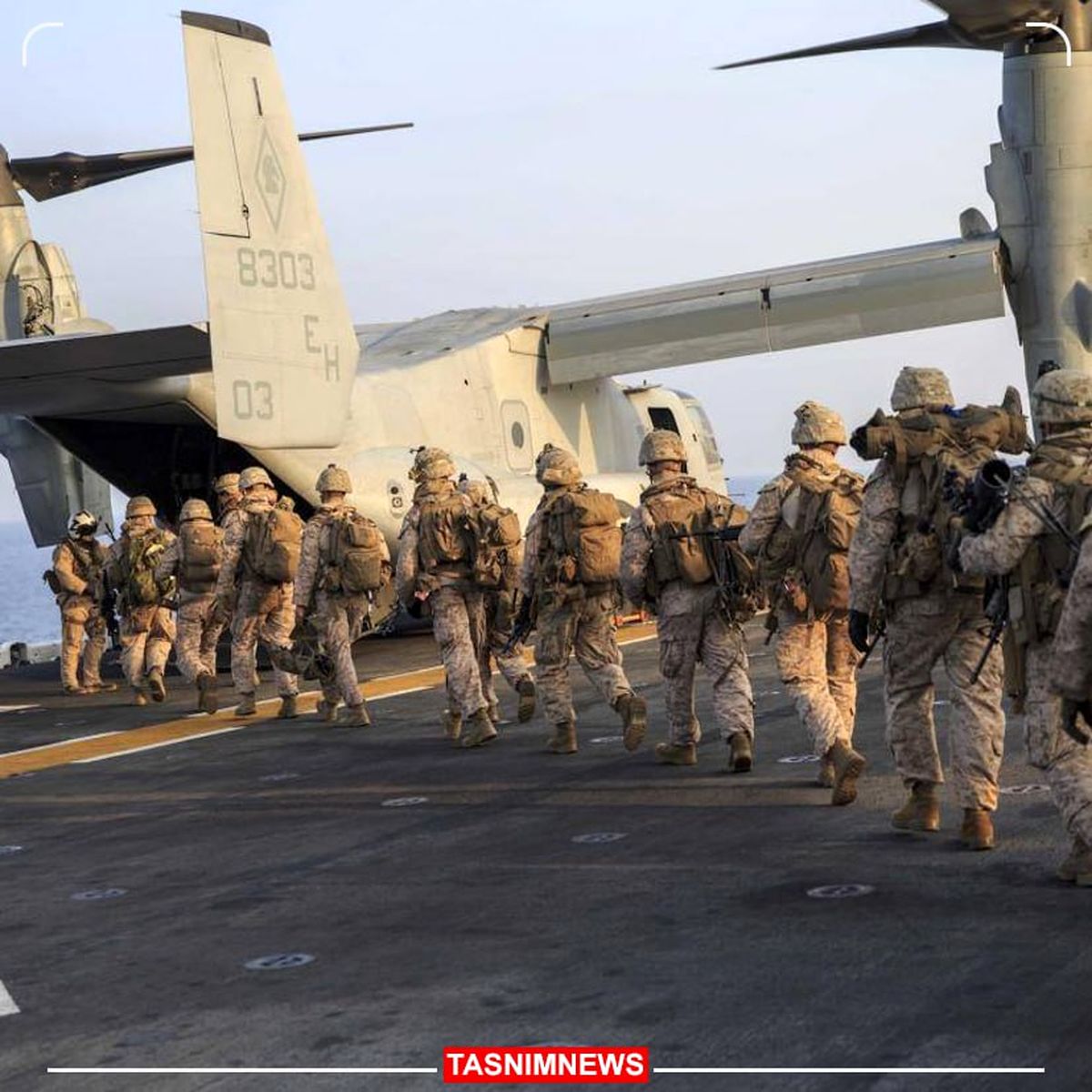 حرکت تفنگداران دریایی آمریکا به شرق مدیترانه
