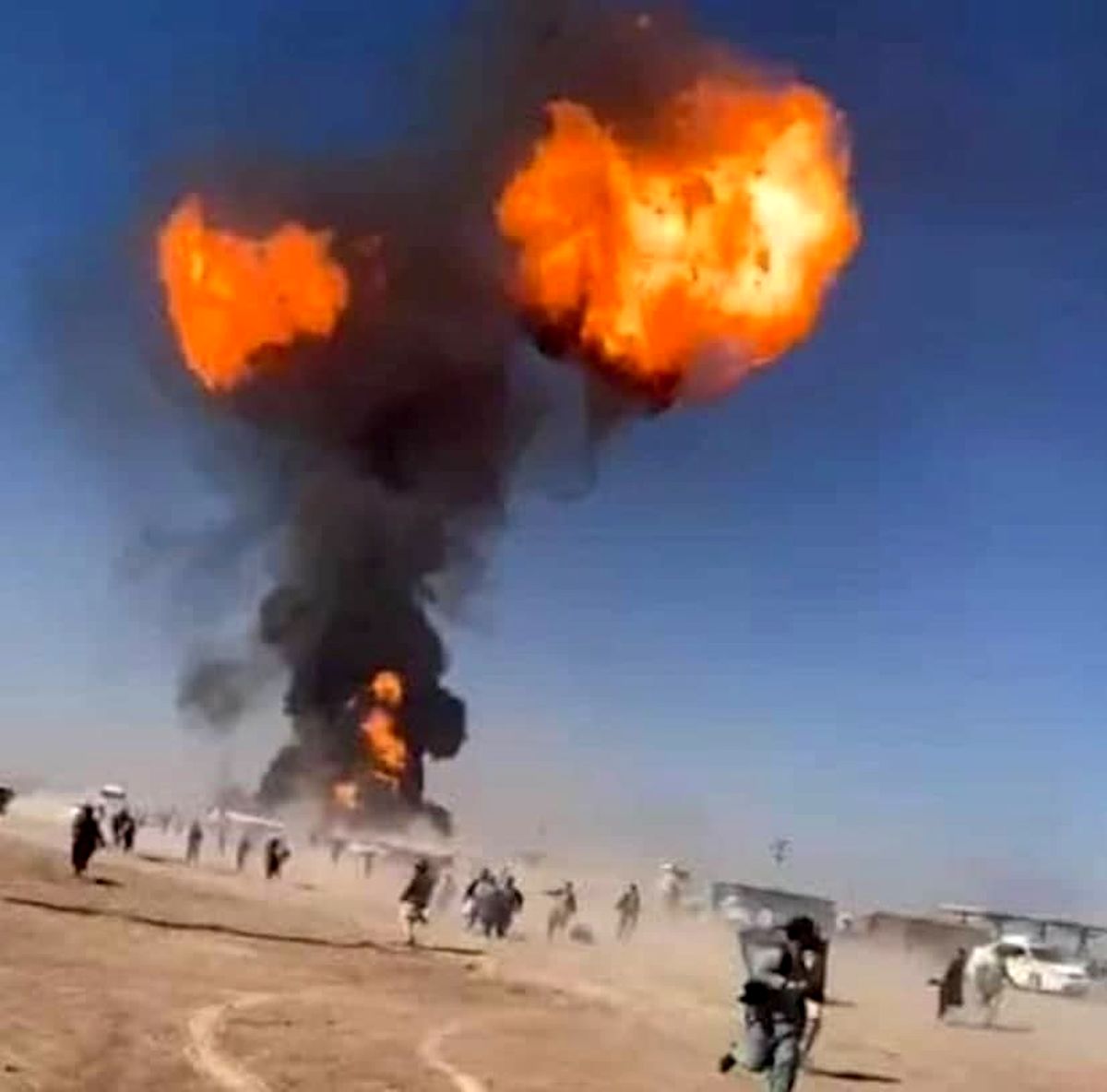 فیلم: انفجار دهها تانکر گاز در گمرک «اسلام قلعه» افغانستان