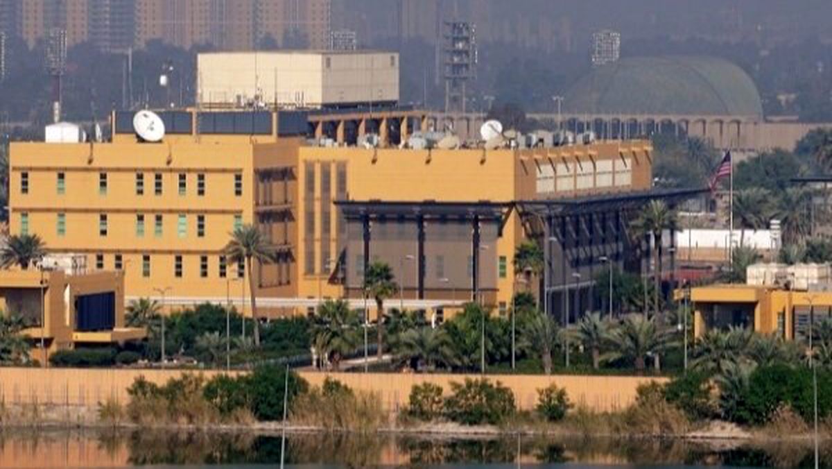 شنیده شدن صدای انفجار در سفارت آمریکا در بغداد