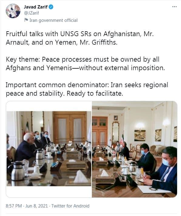 گزارش ظریف از جلسات خود با نمایندگان سازمان ملل 