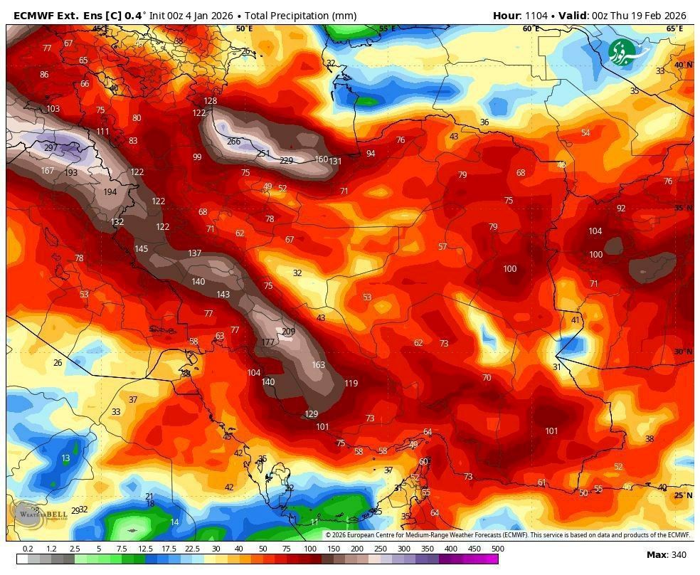 بهمن‌ماه پربارش در راه ایران 