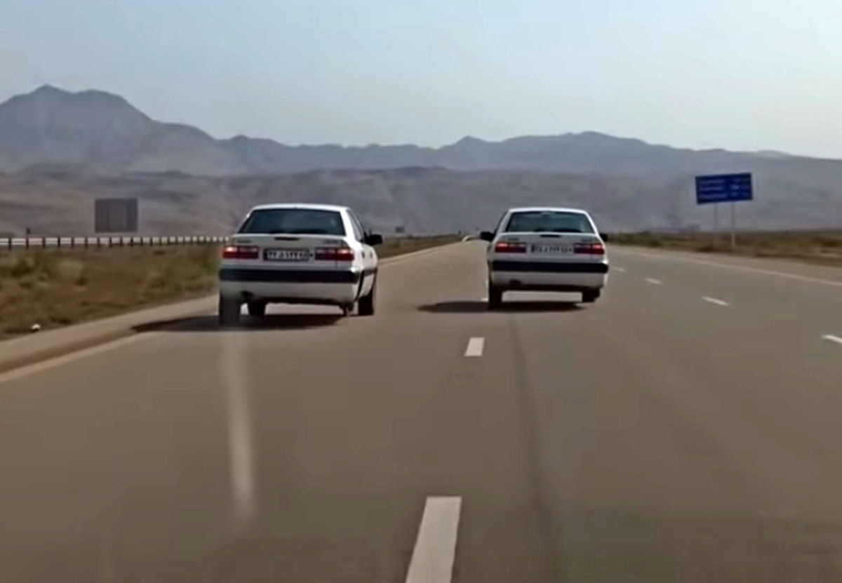 غوغای رقابت عجیب 2 زانتیا با 3 چرخ  در ایران! +فیلم جنجالی