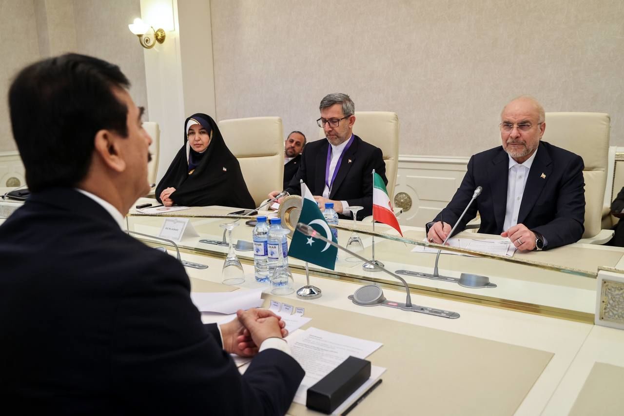 تصاویر: دیدار یوسف رضا گیلانی با قالیباف در باکو - آذربایجان