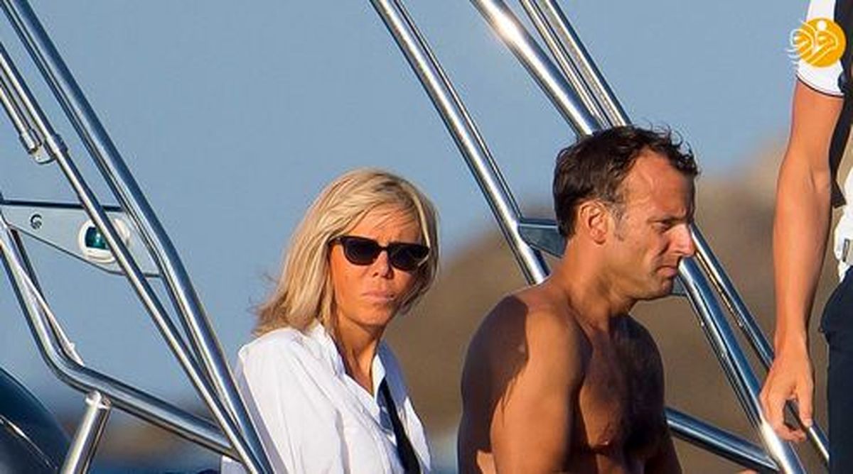 تصاویر: ظاهر نامتعارف مکرون هنگام تفریح