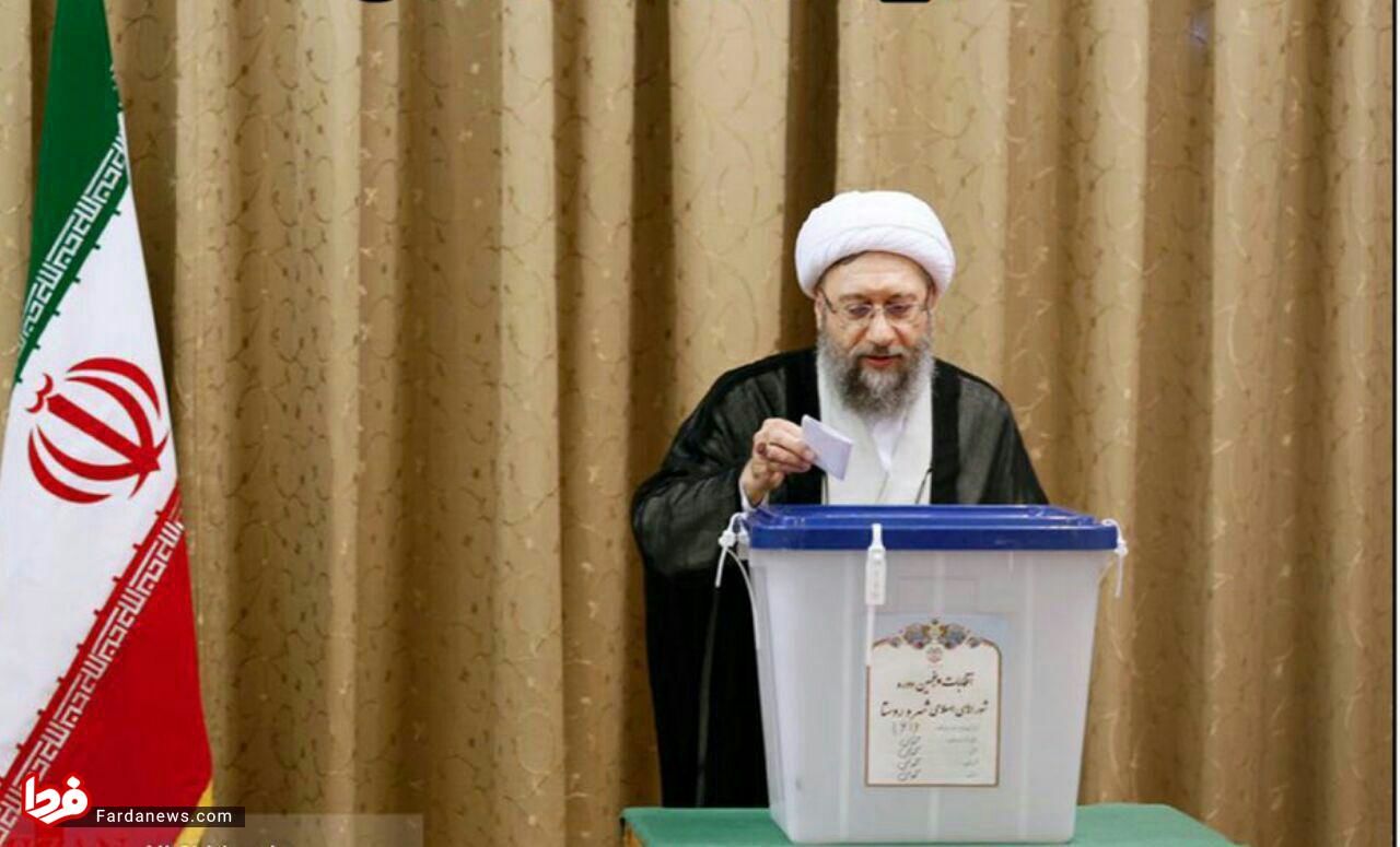 عکس:حضور رئیس قوه قضائیه در انتخابات ریاست جمهوری
