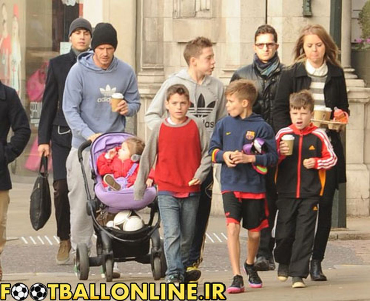 یک روز با خانواده بکهام / عکس