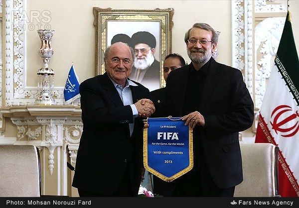 عکس/ دیدار سپ بلاتر با علی لاریجانی